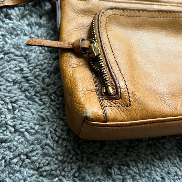 Margot New York Genuine Brown Leather Crossbody Bag - Picture 8 of 11